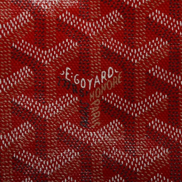 Goyard Goyardine Sac Chien Hardy PM Tote Bag Pet Carrier Purse & Pouch Red - Picture 13 of 16